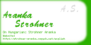 aranka strohner business card